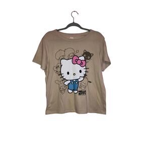 Hello Kitty brown graphic t-shirt size large